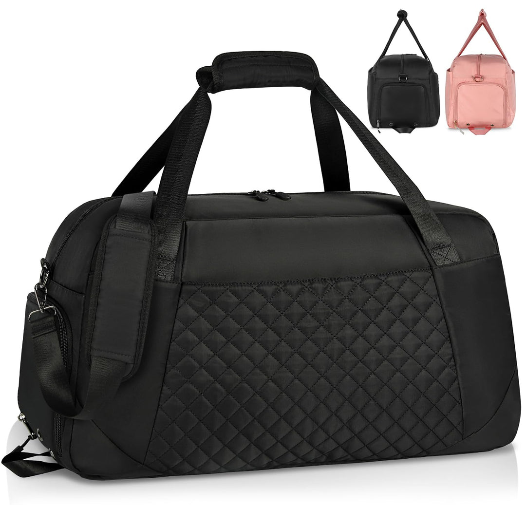 Lubardy Sporttasche Damen 40L Gross Reisetasche Damen Weekender Schwimmtasche Trainingstasche mit Sc