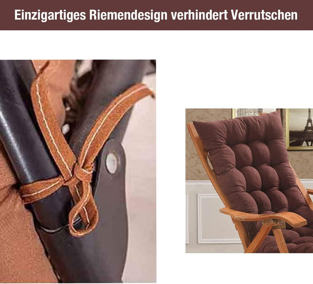 CAVATINY Stuhlkissen Sitzkissen und Rückenkissen für Schaukelstuhl Gartenmöbel Indoor Outdoor Patio