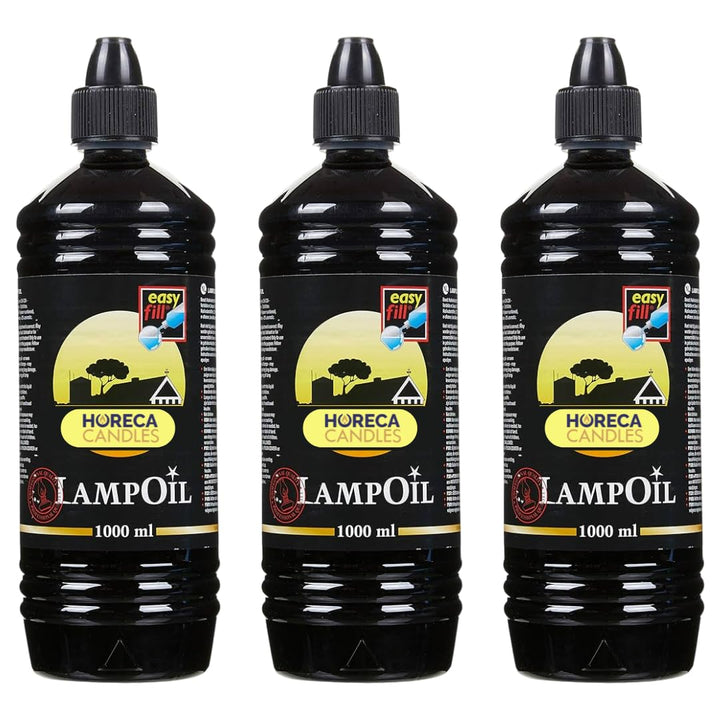 HORECA CANDLES Flüssigwachs - 3x1L, 99% Paraffine Lampenöl, Rauch- und Geruchsfrei, Ideal für Kerzen