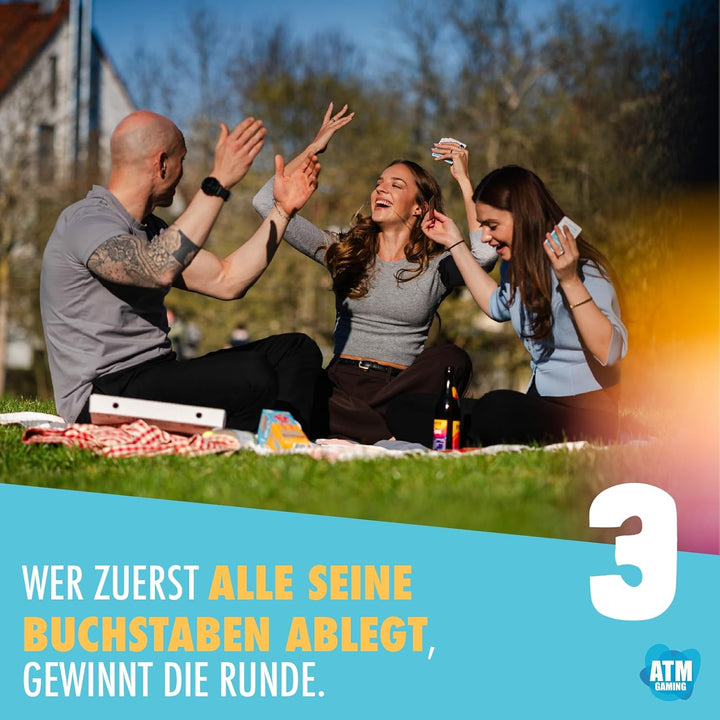 ATM Gaming Quickstop - Das Buchstaben-Duell - Sommer-Edition - Kartenspiel für Jugendliche und Erwac