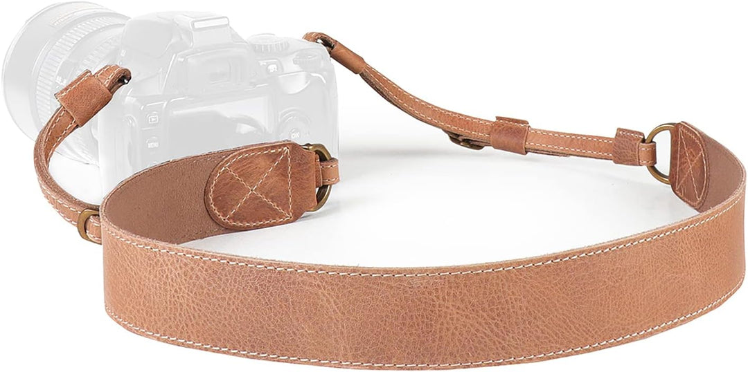 MegaGear Sierra Series - Correa para cámara - De Cuero Genuino, para Hombro o Cuello Visón, Visón
