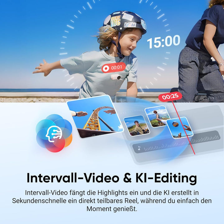 Insta360 GO 3S Fahrrad-MultiView-Bundle 128 GB Weiss - Tragbare 4K Mini-Kamera, Freihand-POVs, Übera