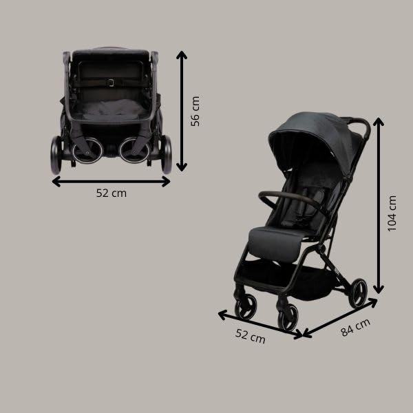 Novi Baby® Cloud Go Buggy - Geeignet von 0-22 kg, Kinderwagen ab 0 Monaten bis 4 Jahre, versenkbares