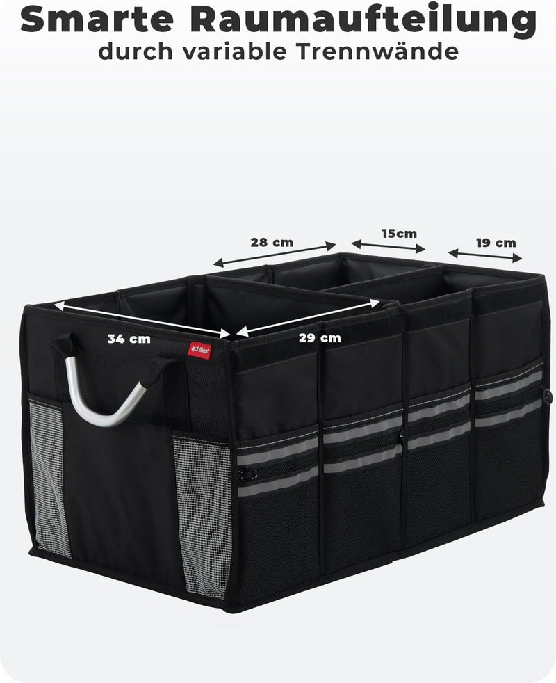 achilles Strong-Box - extrem belastbare Transport-Tasche - Faltbox für den Kofferraum, Reisen oder d