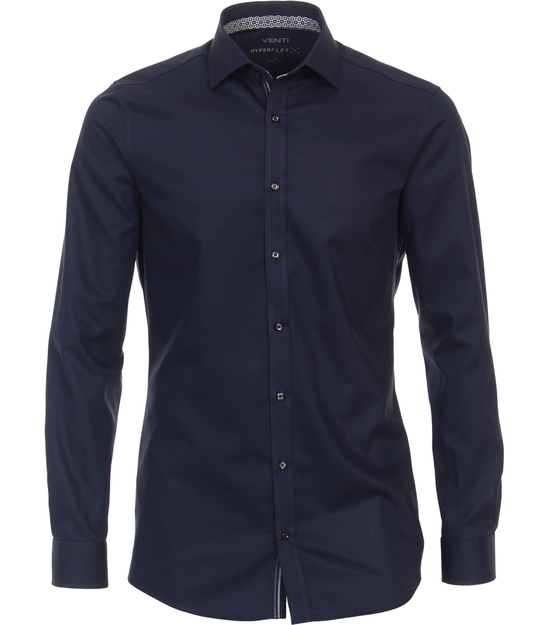 Venti - Body Fit - Herren Langarm Hemd (123955600), Grösse:42, Farbe:Blau (116)