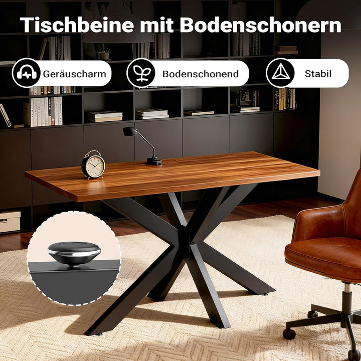 Tischkufen Tischgestell aus Stahl 71x68x120cm Spidergestell in Schwarz Tischbeine mit Spider-Profil,