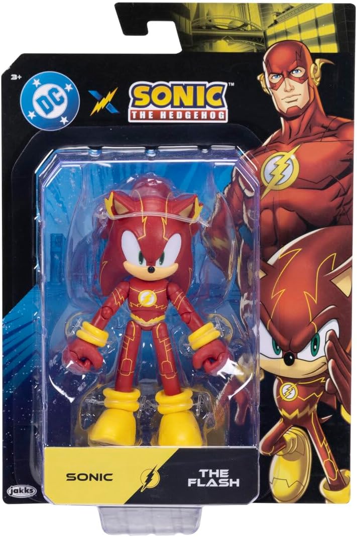 Sonic The Hedgehog DC x Sonic Sonic als The Flash – 13 cm grosse Actionfigur, offiziell lizenziert v
