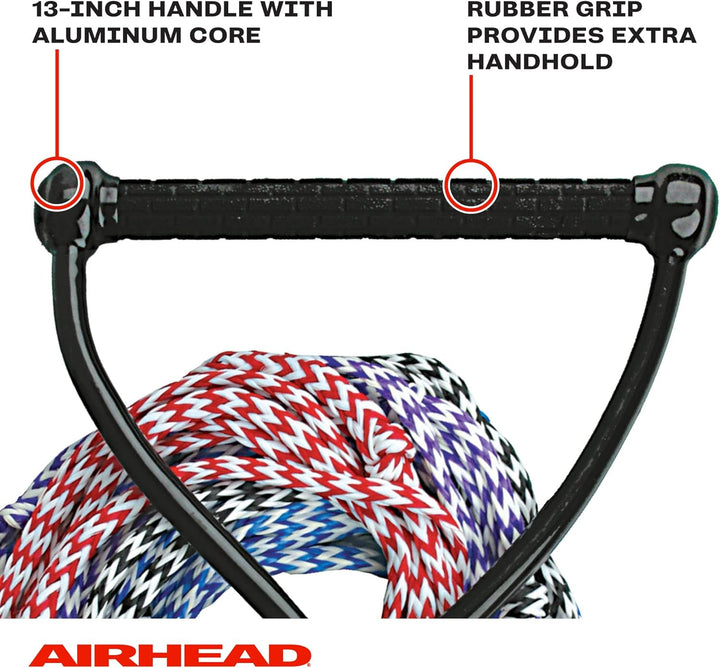 AIRHEAD Wasserski-Leine und Hantel, robust 75 ft Length Schwarz, 75 ft Length Schwarz