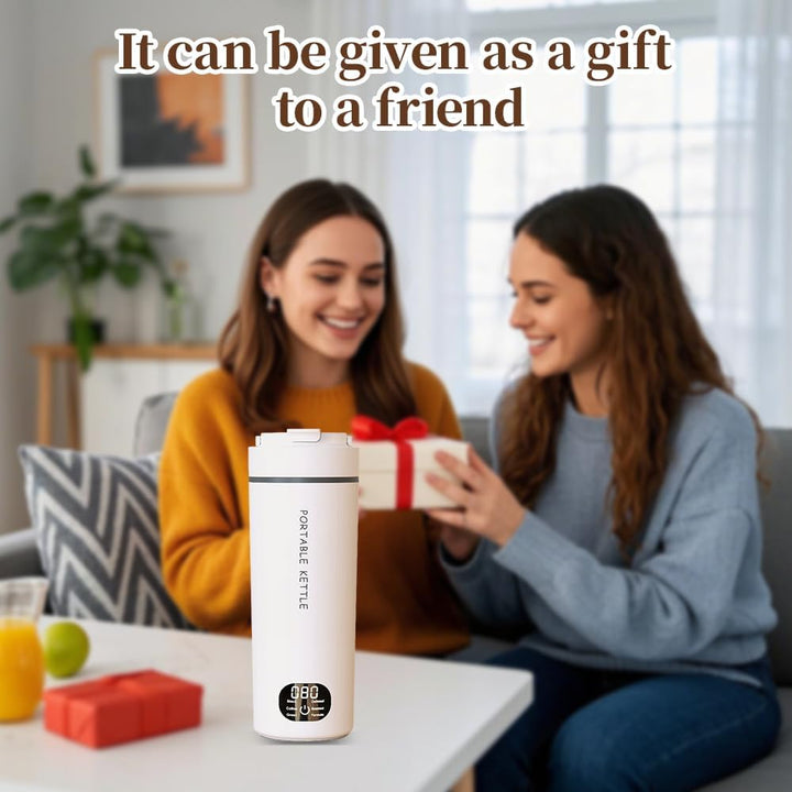 Elektrischer Reisewasserkocher Klein, 500ML Mini Wasserkocher, Kleiner Tragbarer Wasserkocher mit 6