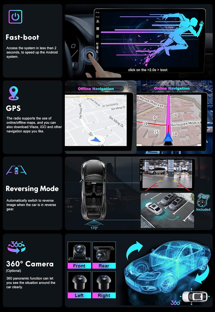 [8G+256G, 8-Core] - Autoradio für Benz Vito 3 W447 (2014-2020) Android 15 GPS Radio - CarPlay/Androi