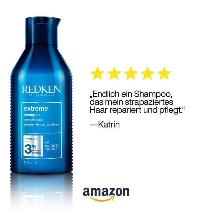 Redken Haarshampoo für sprödes und geschädigtes Haar, Anti Haarbruch, Mit Sojaproteinen, Ceramiden,