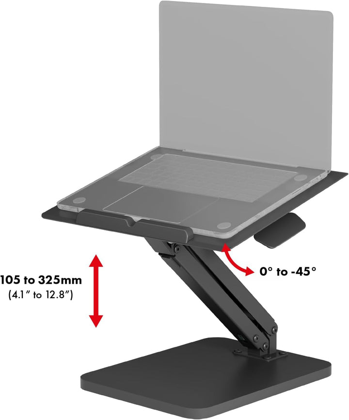 Maclean Schreibtischständer für Monitor oder Laptop | Höhenverstellbar 105-325 mm | Gasfedermechanis