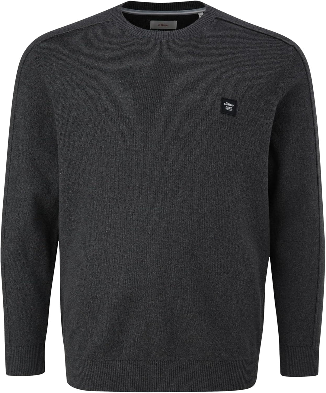 s.Oliver Herren Pullover mit Crew Neck, Grau