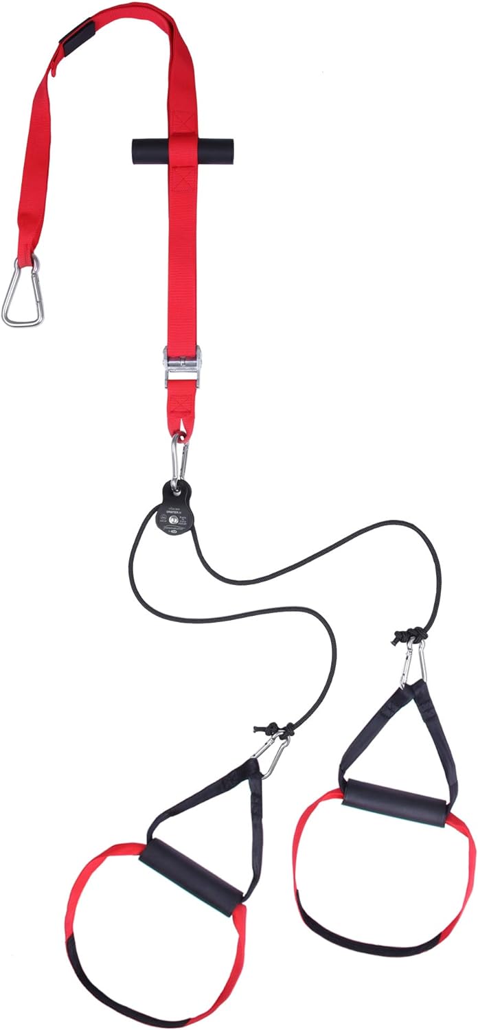 Variosling® Sling Trainer mit Umlenkrolle mit Griffschlaufen inkl. 2X Schlingentrainer DVD, Türanker