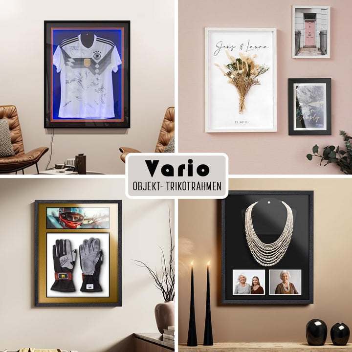 Bildershop-24 Objektrahmen Trikotrahmen VARIO36 WM inkl. Bügel, Deutschland Banner und Passepartout