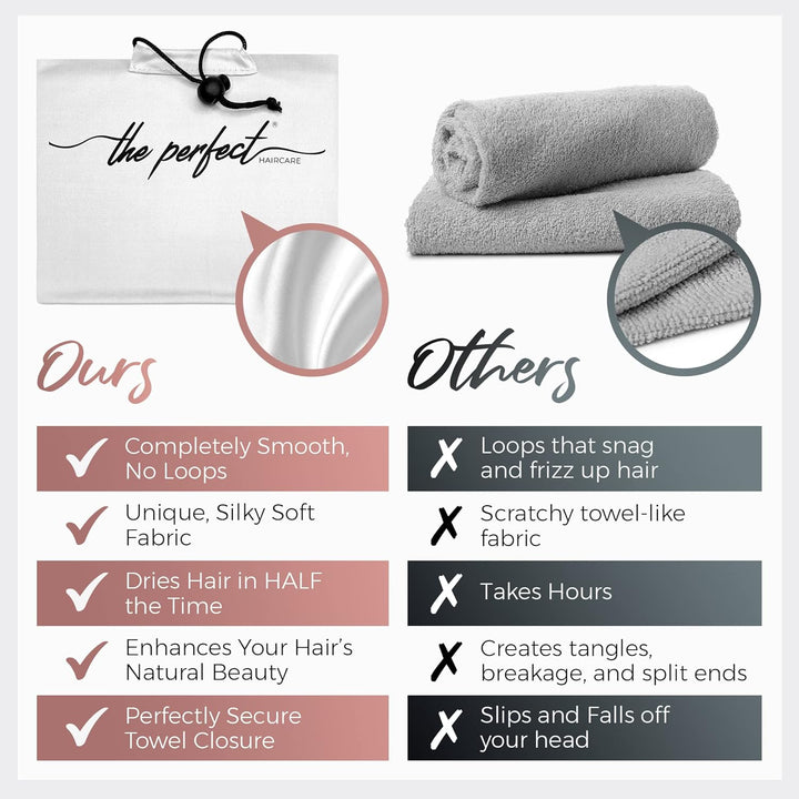 Haarhandtuch &amp; Curl Scrunching Towel Set – The Perfect Haircare – Micro Plop – Curly Girl Method (CG