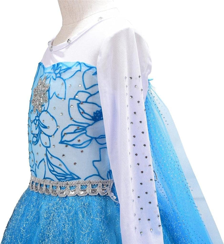 Lito Angels Prinzessin Kleid mit Schleppe und Accessoires für Kinder Mädchen, Kostüm Verkleidung Lan