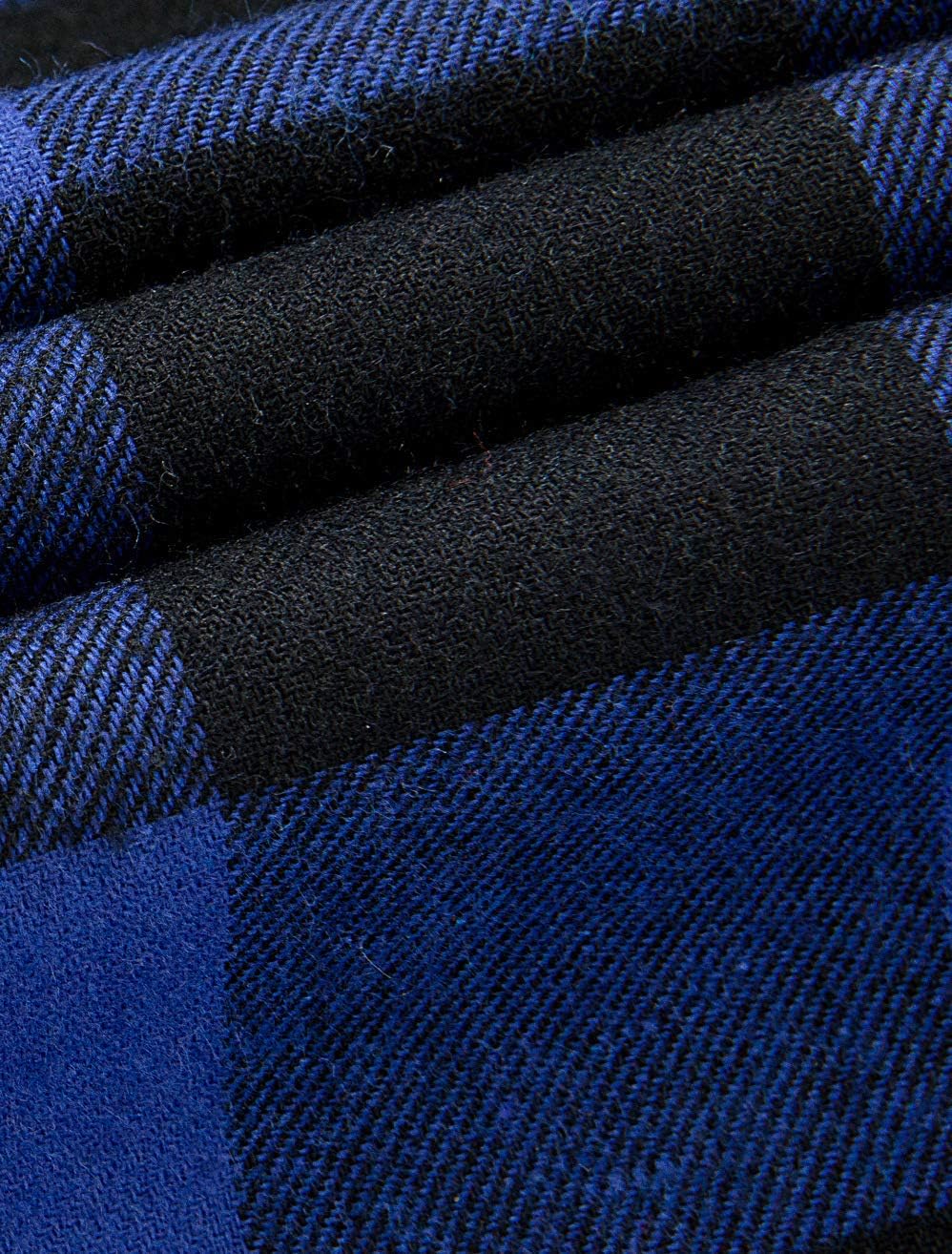 J.VER Herren Hemd Kariertes Flanellhemden Regular Fit Baumwollhemd Outdoor Freizeit Langarmhemd Holz