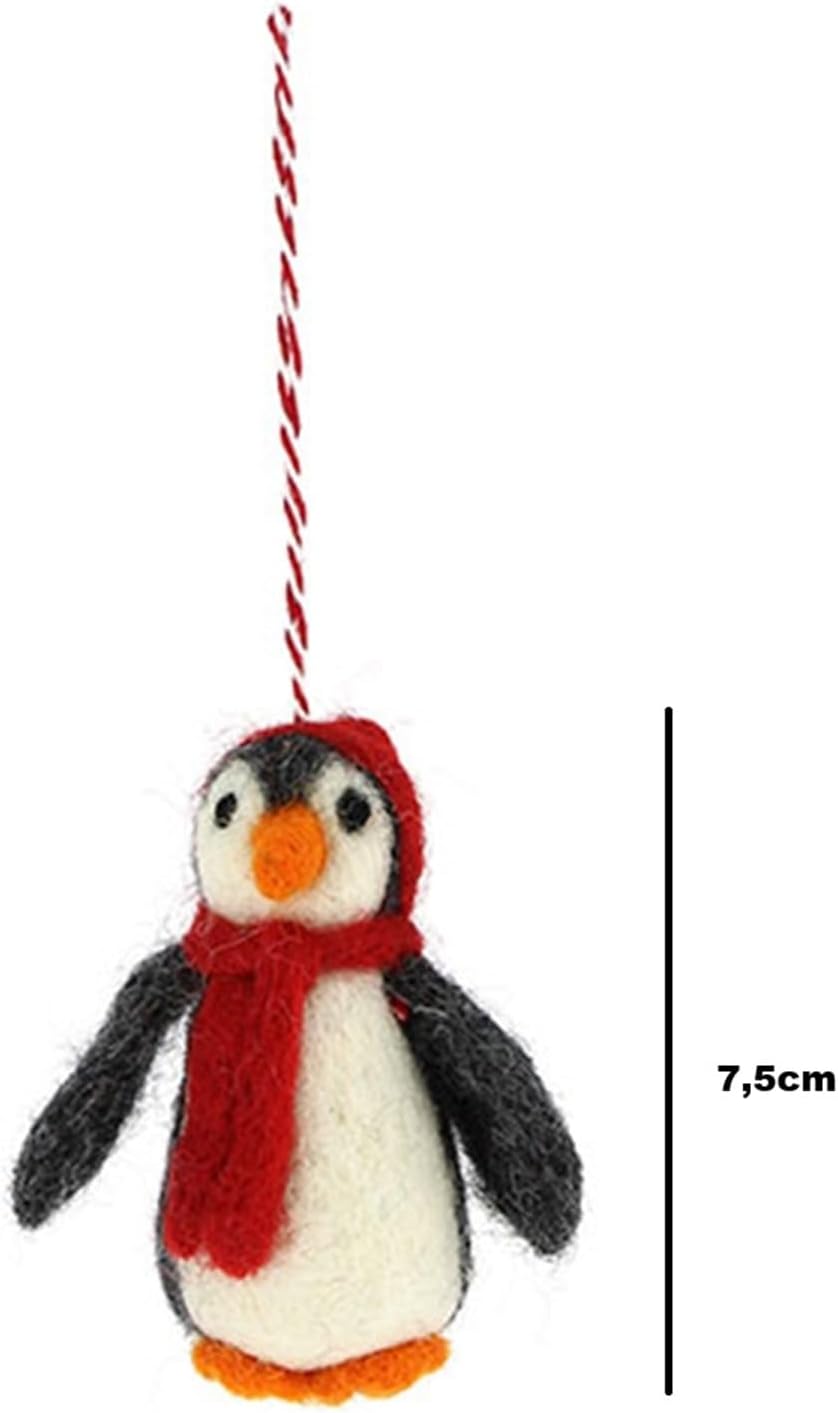Filz Anhänger hangemachter Christbaumschmuck aus Wollfilz Deko Figur Weihnachten Ornament - Handmade
