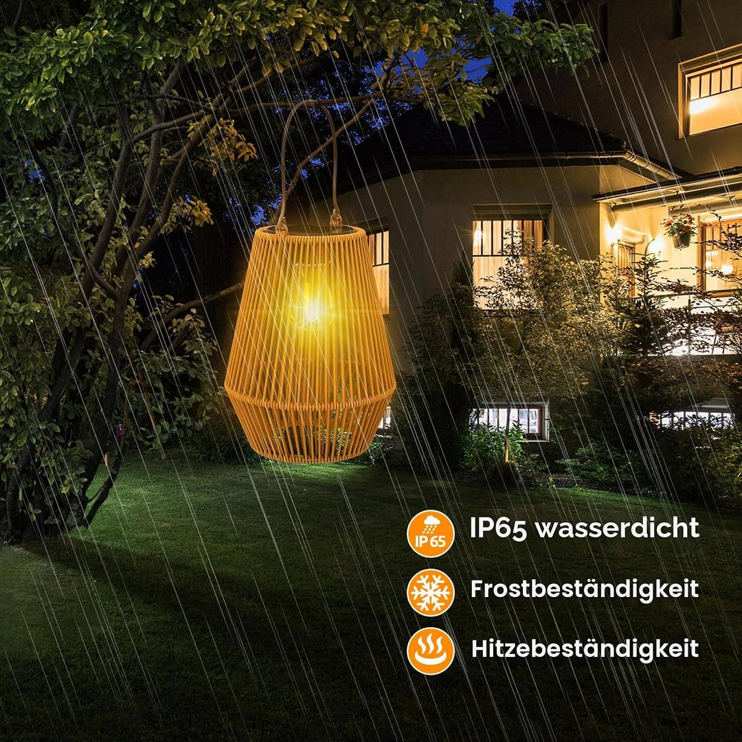 KagoLing Solar Laternen für Aussen, 4 Stücke Solarlampen für Draussen im Böhmischen Stil mit LED-Glü