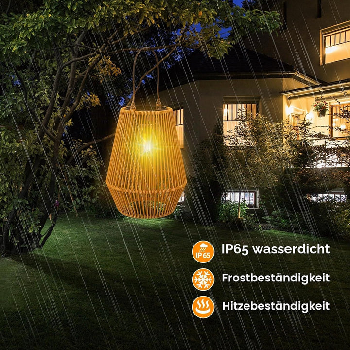 KagoLing Solar Laternen für Aussen, 4 Stücke Solarlampen für Draussen im Böhmischen Stil mit LED-Glü