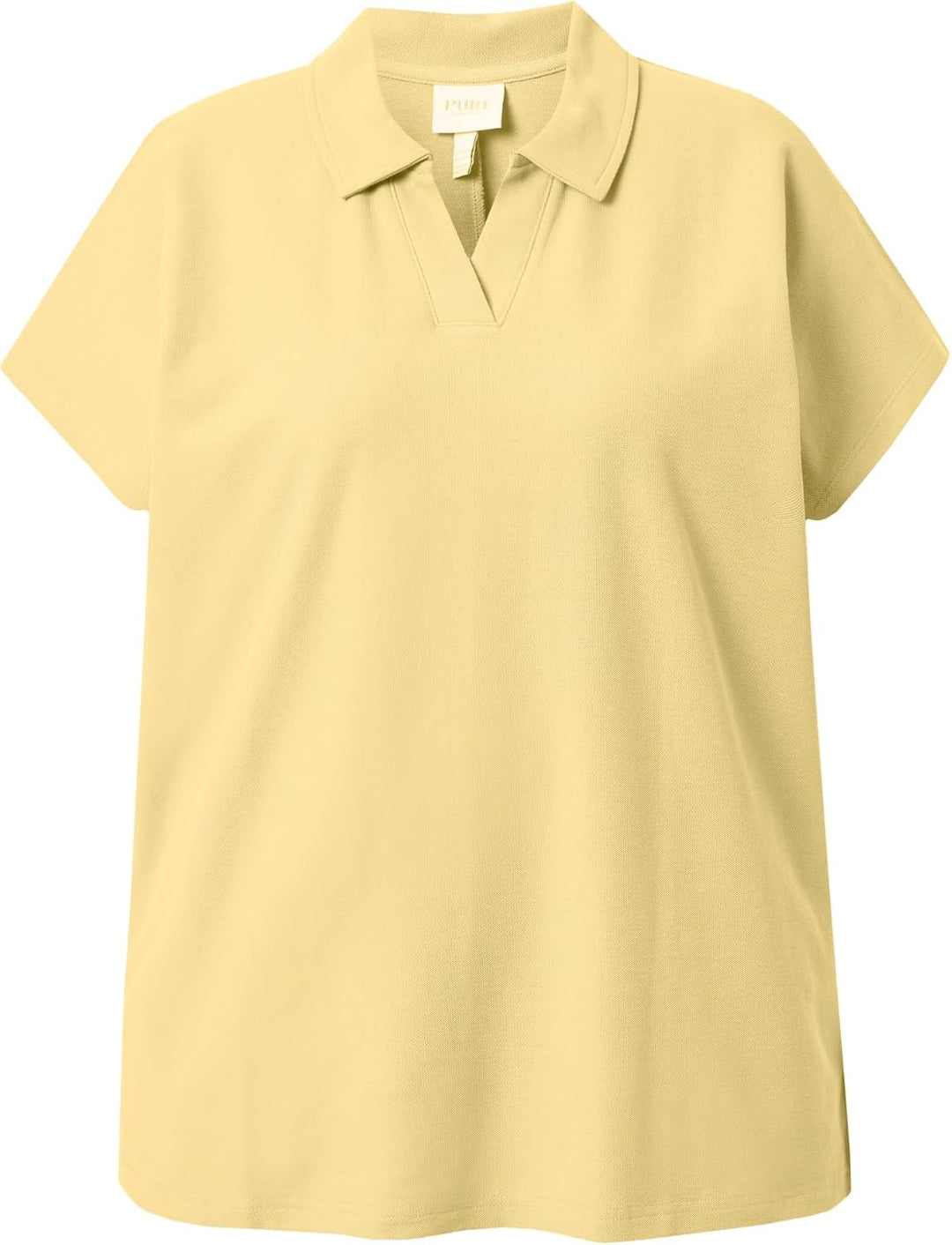 Ulla Popken Damen grosse Grössen Übergrössen Plus Size Poloshirt, Oversized, Polokragen, Halbarm, Bi