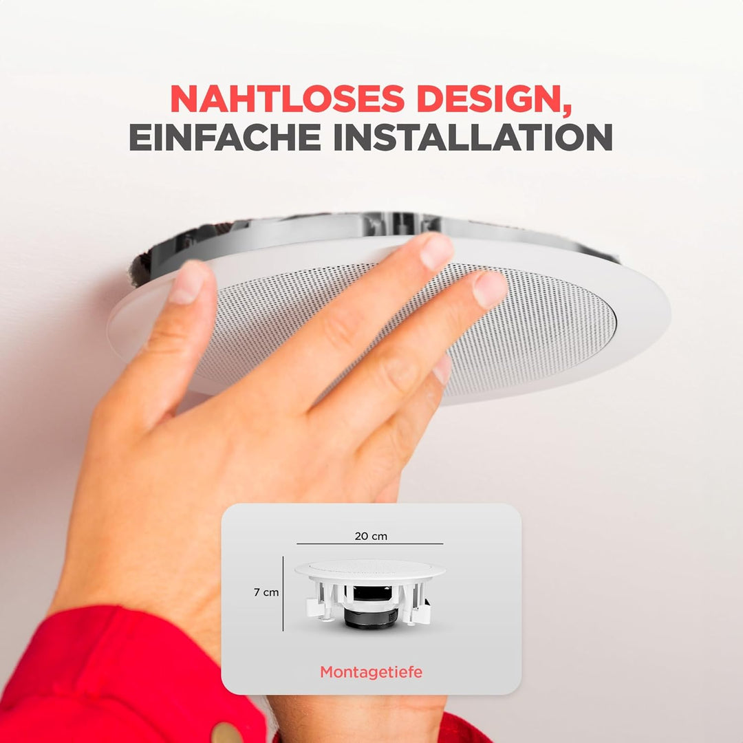 pyle Home pdic51rd 2-Zweiwege-Decken-Wandhalterung Lautsprecher System – schwarz Standard schwarz, S