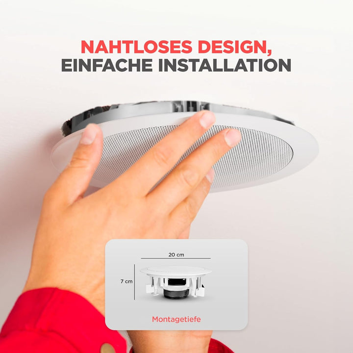 pyle Home pdic51rd 2-Zweiwege-Decken-Wandhalterung Lautsprecher System – schwarz Standard schwarz, S