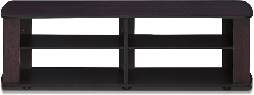 Furinno Nelly Entertainment Center TV-Ständer, Dunkle Walnuss, 110 (B) x 34 (H) x 33.3 (T) cm, Dunkl