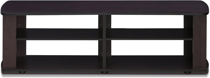 Furinno Nelly Entertainment Center TV-Ständer, Dunkle Walnuss, 110 (B) x 34 (H) x 33.3 (T) cm, Dunkl