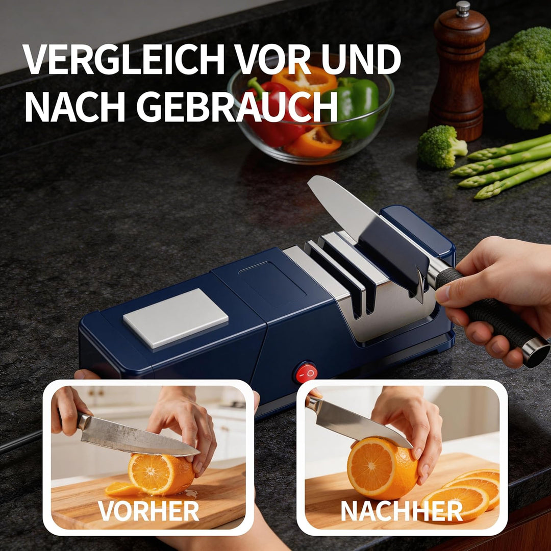 Elektrischer Messerschärfer, Profi-Diamant-Messerschärfer, Leisem Motor, Schnelles für Küchenmesser,