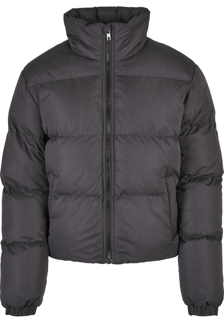 Urban Classics Damen Ladies Short Peached Puffer Jacket Jacke S Schwarz, S Schwarz