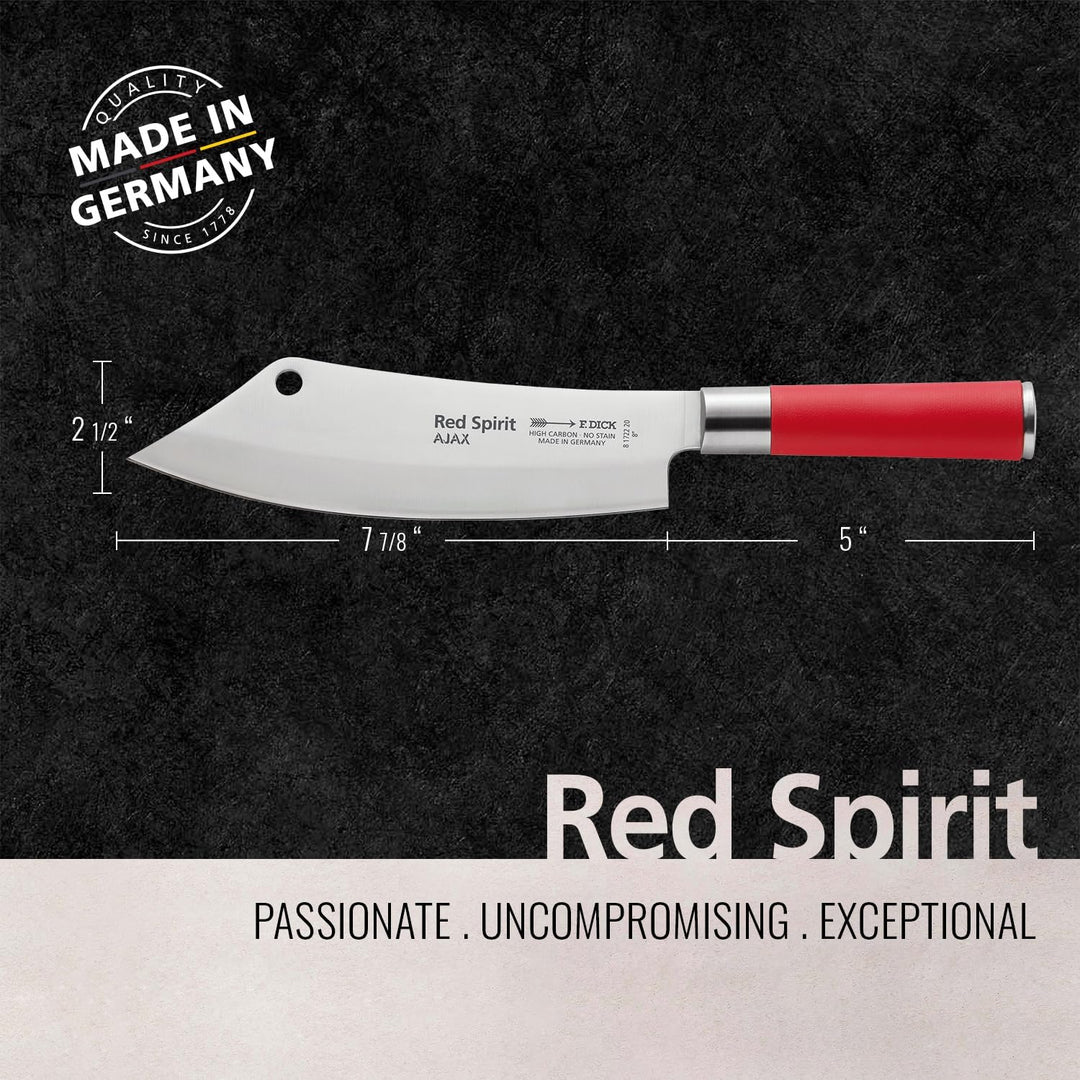 F. DICK Kochmesser, Küchenmesser „Ajax“, Red Spirit (Messer mit Klinge 20 cm, X55CrMo14 Stahl, nicht