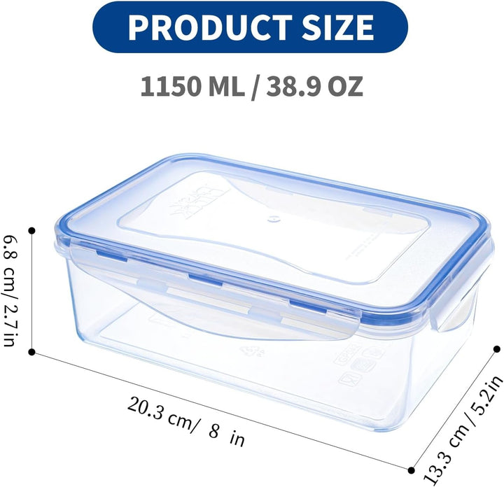 EASYLOCK 6PACK 1150ML Plastik Frischhaltedosen Set mit Deckel, Meal Prep Boxen, Aufbewahrungsbox Küc