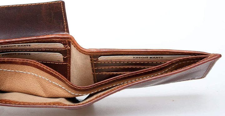 Bull Burry® Leder Geldbörse Herren mit RFID Schutz I Echtleder Geldbeutel für Männer I Portemonnaie