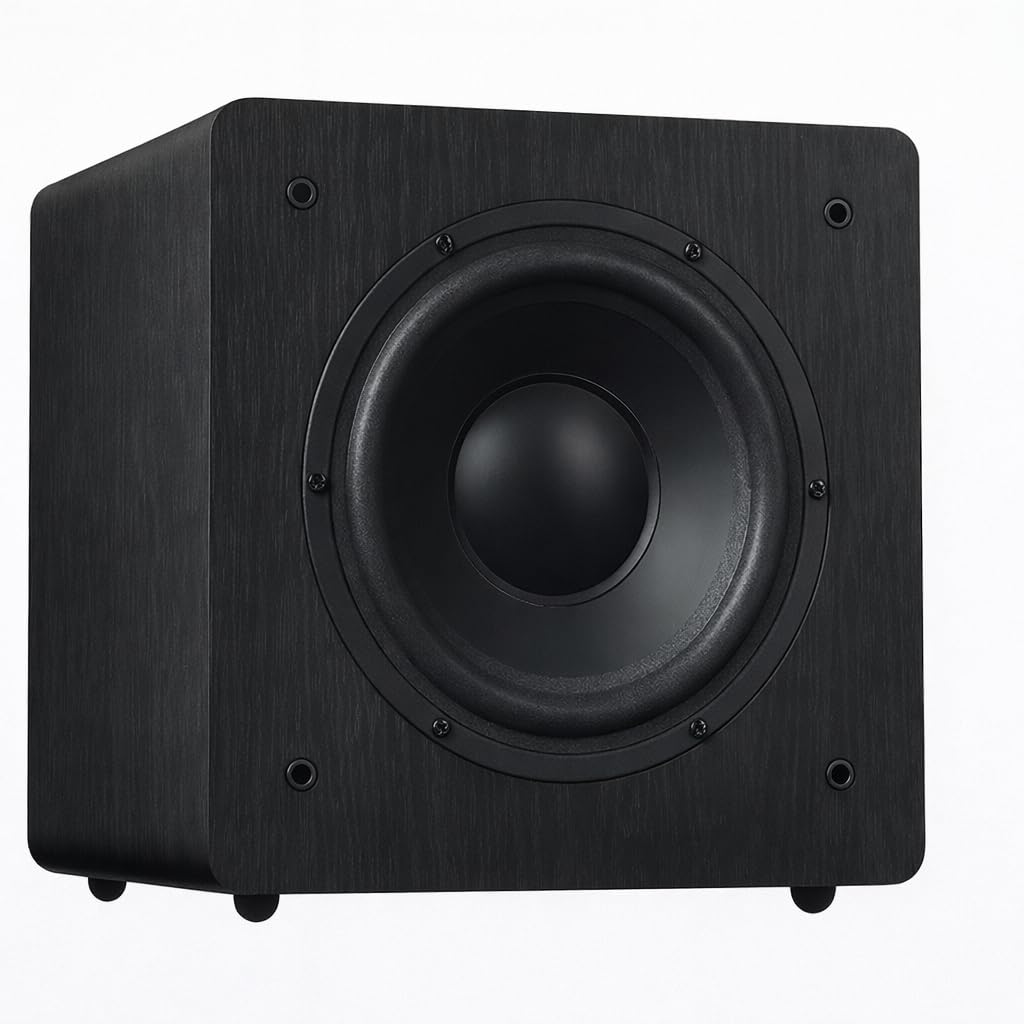 Dynavoice Aktiver Subwoofer 90W RMS Geschlossenes Gehäuse 8 Zoll Tieftöner Schnellansprechender Bass