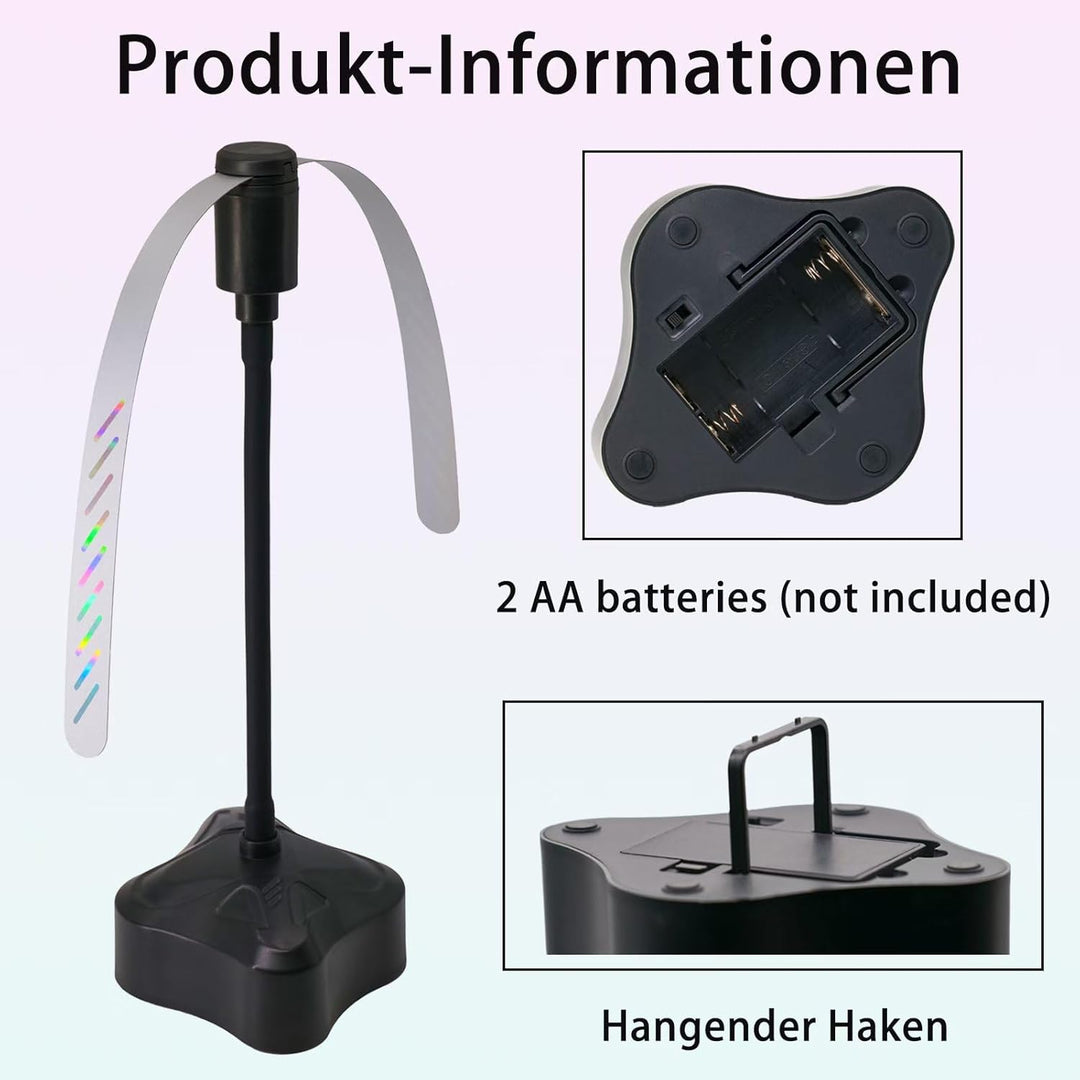 Panngu Fliegenwedler - Tischventilator Gegen Fliegen und Wespen， 3-Pack Mückenschutzventilator mit 3
