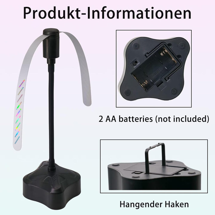 Panngu Fliegenwedler - Tischventilator Gegen Fliegen und Wespen， 3-Pack Mückenschutzventilator mit 3