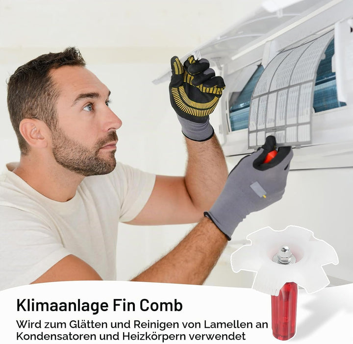 5-in-1 Klimaanlage Lamellenkamm Set, Kondensator und Kühler Reinigung Werkzeug mit Bürsten und Fin G