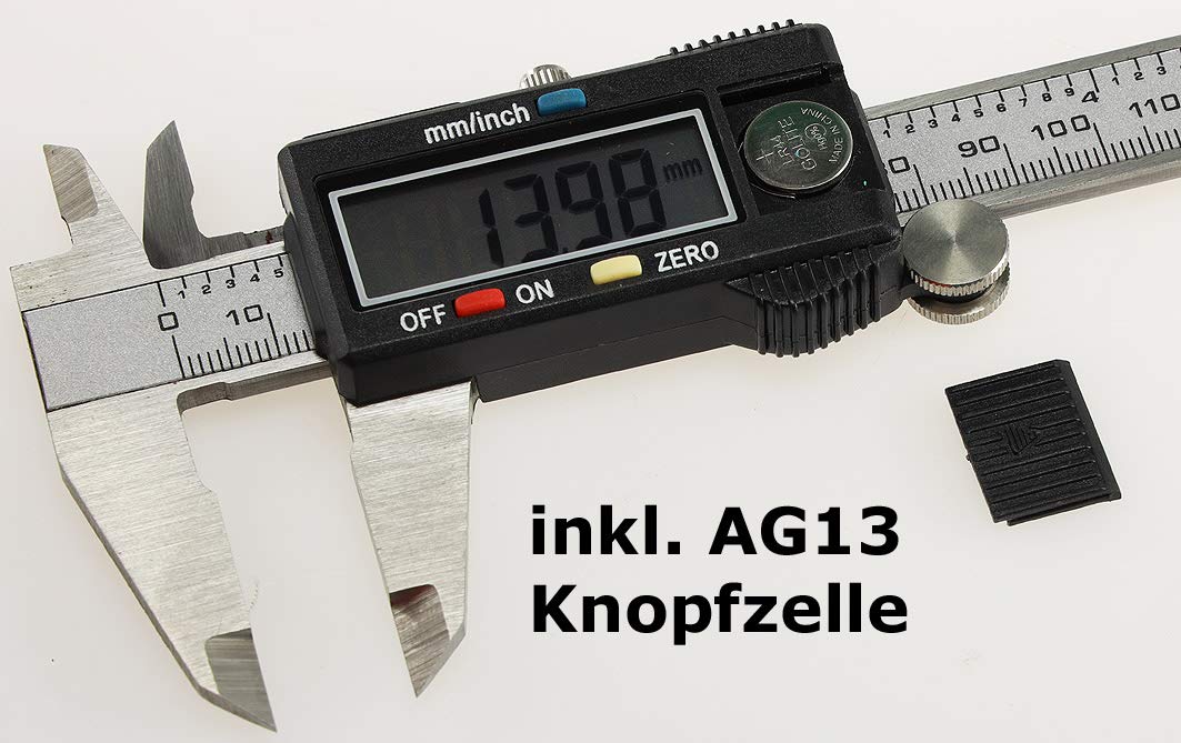 Digitale Präzisions Messschieber 150mm / 6 Zoll Messen von Abständen Durchmesser Tiefenmass Innenmas