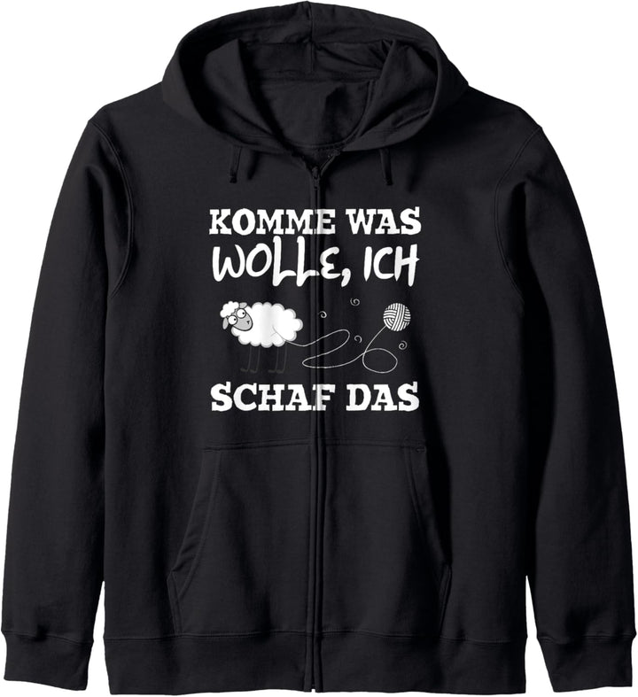 Komme Was Wolle Ich Schaf Das Wolle Stricken Schaf Kapuzenjacke