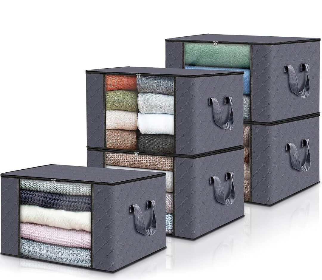 edihome, Aufbewahrungstasche, (5 Stück), Kleideraufbewahrung, Kleiderschrank organizar, Unterbett Au