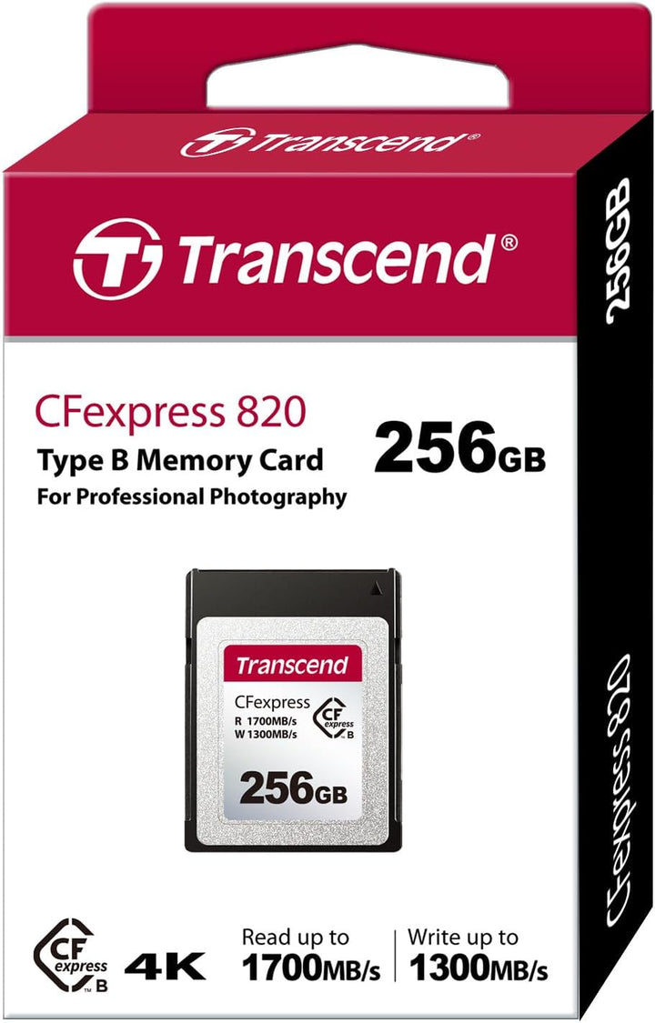 Transcend CFexpress 820 Type B-Speicherkarte TS256GCFE820, Lese-/Schreibgeschwindigkeiten von bis zu