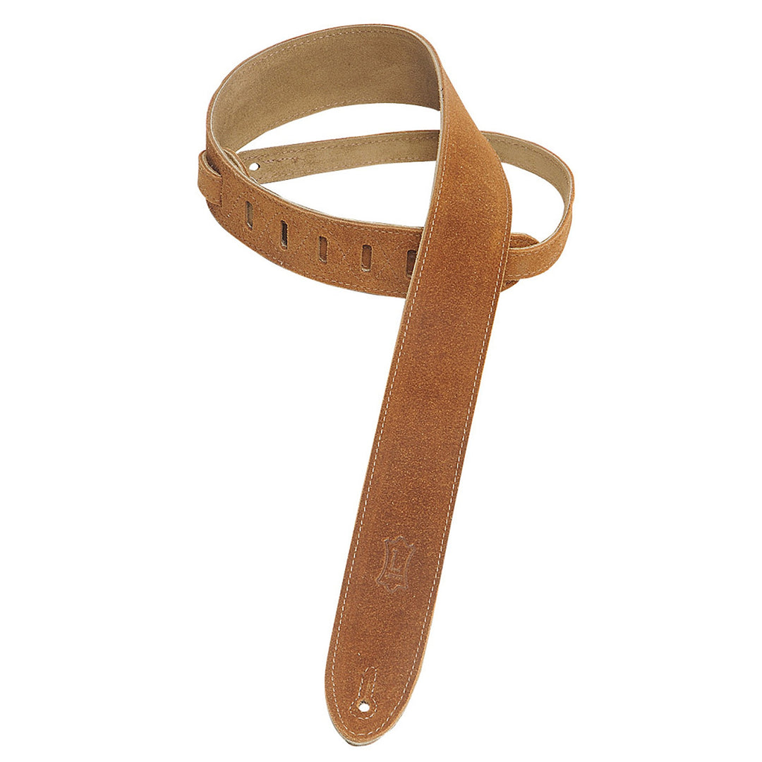 Levy's Leathers MS12-HNY 2" Hand-Brushed Suede Guitar Strap, Honey Honig, Honig