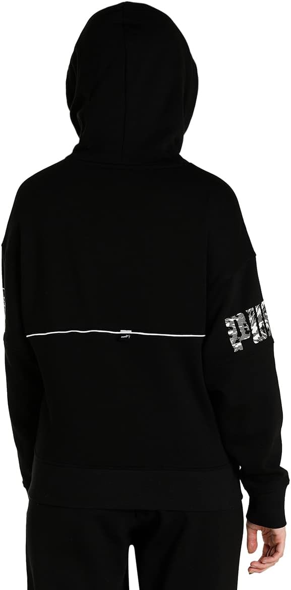 PUMA Damen Power Safari Hoodie FL Sweatshirt, M Schwarz