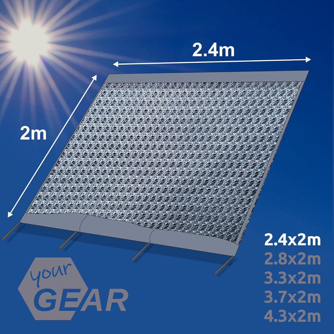 your GEAR Sun &amp; Rain Blocker - Markisenvorderwand oder Seitenwände für Markise - div. Grössen - UPF