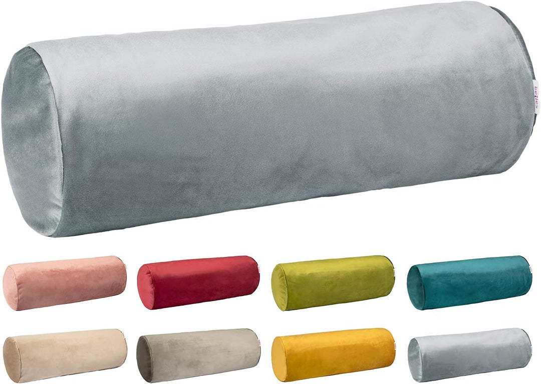 beties Samt&Sonders Nackenrollenbezug ca. 15x40 cm Nackenrollenhülle Samtkissen Dekokissen aus einem
