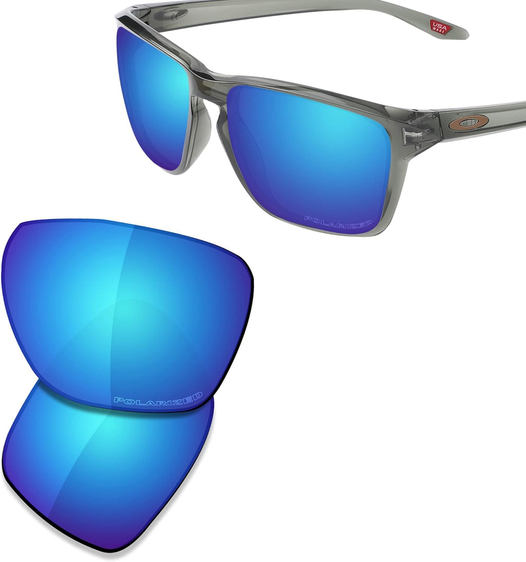 Saucer Premium Ersatzgläser für Oakley Sylas OO9448 Sonnenbrille High Definition – Gletscherblau Pol