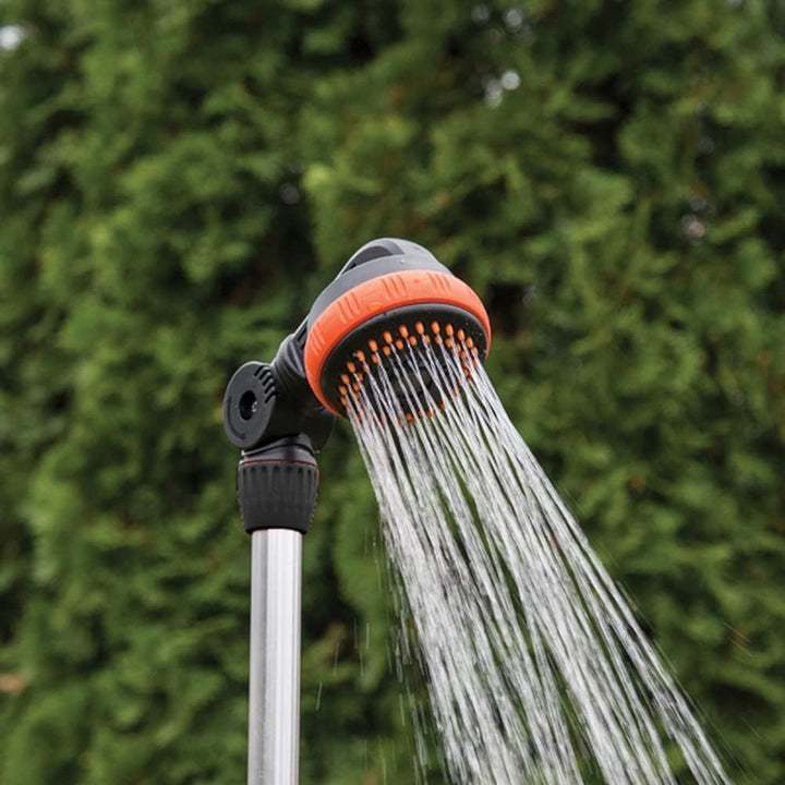 Suinga Gartendusche 2-in-1 | Höhenverstellbar und abnehmbarer Kopf für Bewässerung und Aussenbereich