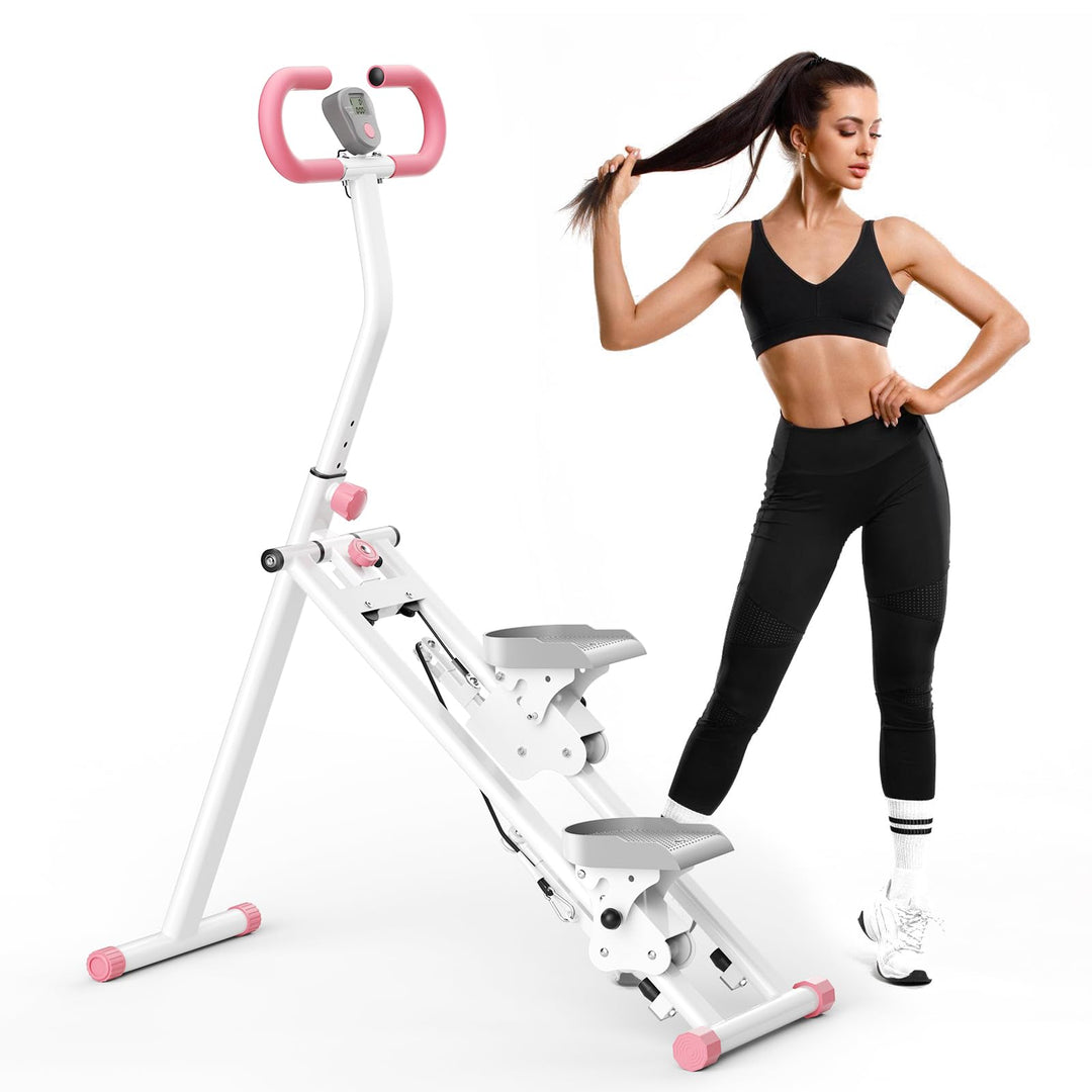 Tragbarer Cross-Training-Stepper, Einstellbarer Lenker, mit LCD-Bildschirm, tragende Kapazität 150 k